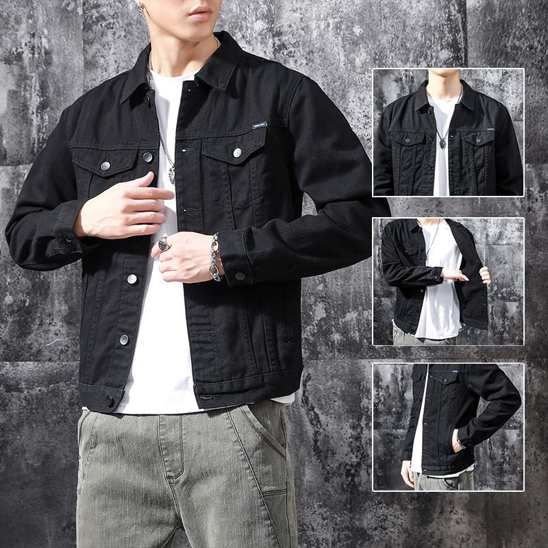 Áo Khoác Denim Dáng Ngắn Phong Cách Hàn Quốc Thời Trang Thu Xuân Dành Cho Nam