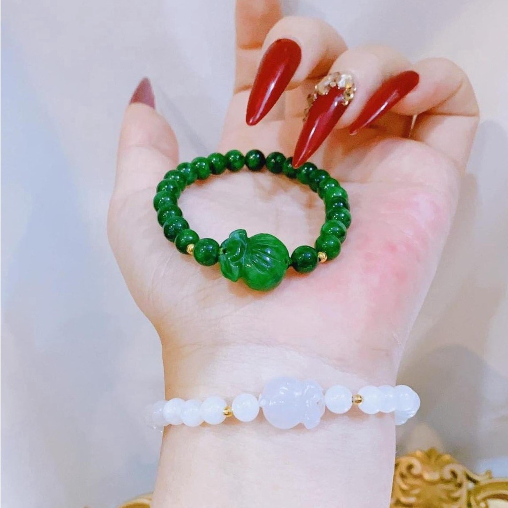 vòng tay túi tài lộc ngoc cẩm thach thiên nhiên