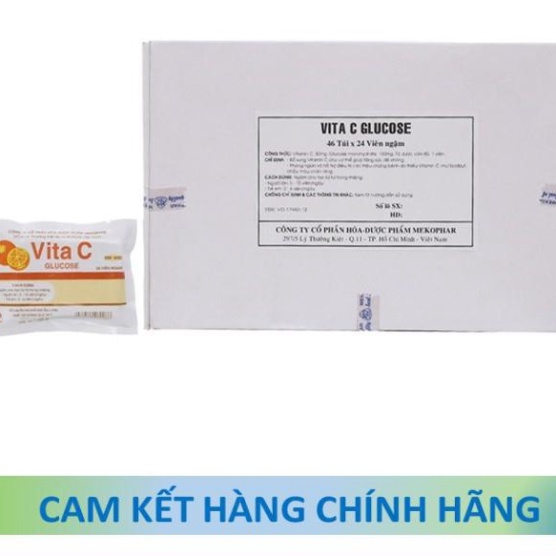 Viên ngậm vitamin C - Vita C Glucose gói 24 viên ngậm -Chính Hãng