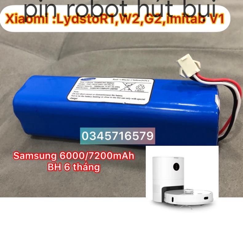 Pin Samsung 6400-7200mAh (BH 6 tháng) Nâng cấp cho Robot hút bụi Xiaomi Lydsto R1,W2,G2,Omitab V1