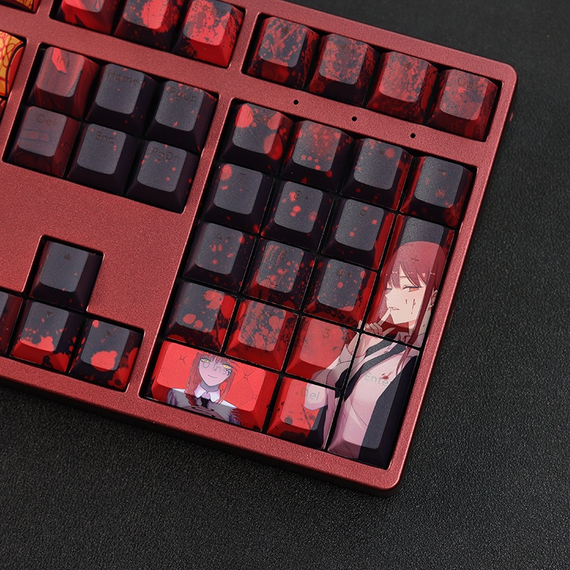 Makima Keycaps Cherry Profile Chainsaw Man Anime PBT Dye Sub Cơ Keycap