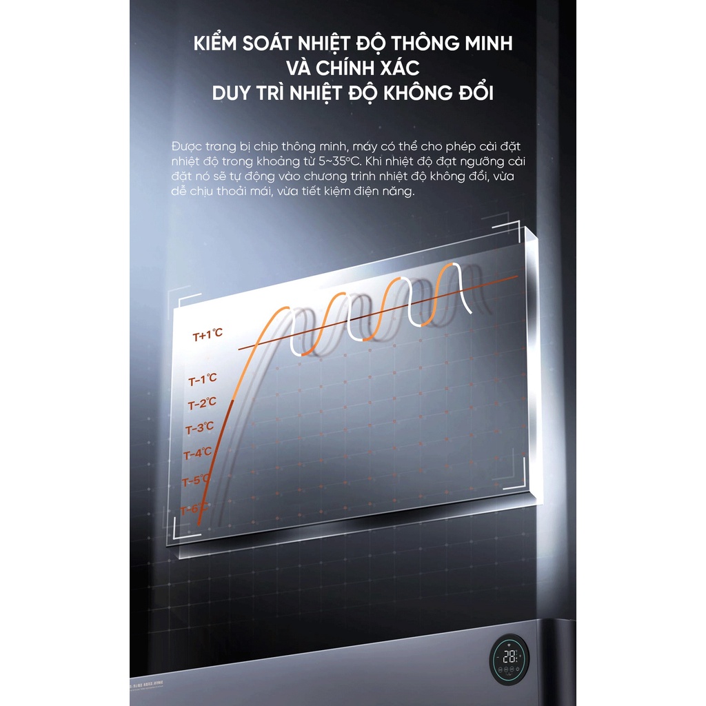 Máy sưởi chân tường thông minh Viomi Graphene AI kèm tạo ẩm – VXTJ06