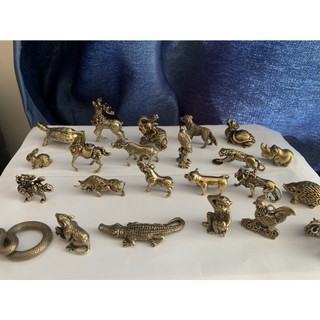 Tượng đồng phong thuỷ 🎁FREESHIP🎁Linh vật bằng đồng - Tượng mini bằng đồng 12 con giáp trang trí tiểu cảnh, để bàn
