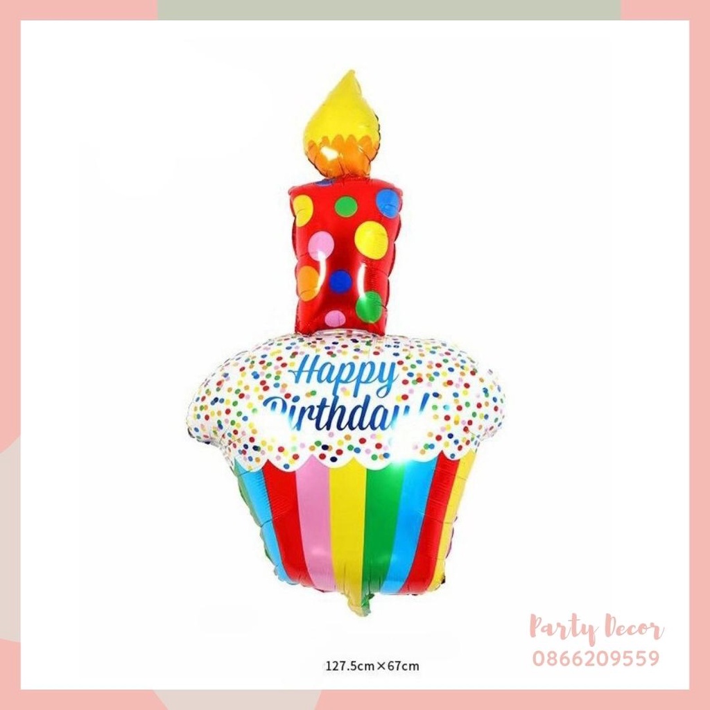 Bóng hình mặt trời, mặt trăng, mây trắng, cầu vồng trang trí sinh nhật, trang trí tiệc party decor