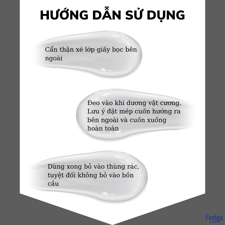Bao cao su Feelex 0.03mm siêu mỏng, nhiều gel bôi trơn hương vani, sản xuất tại Thái Lan - olo store