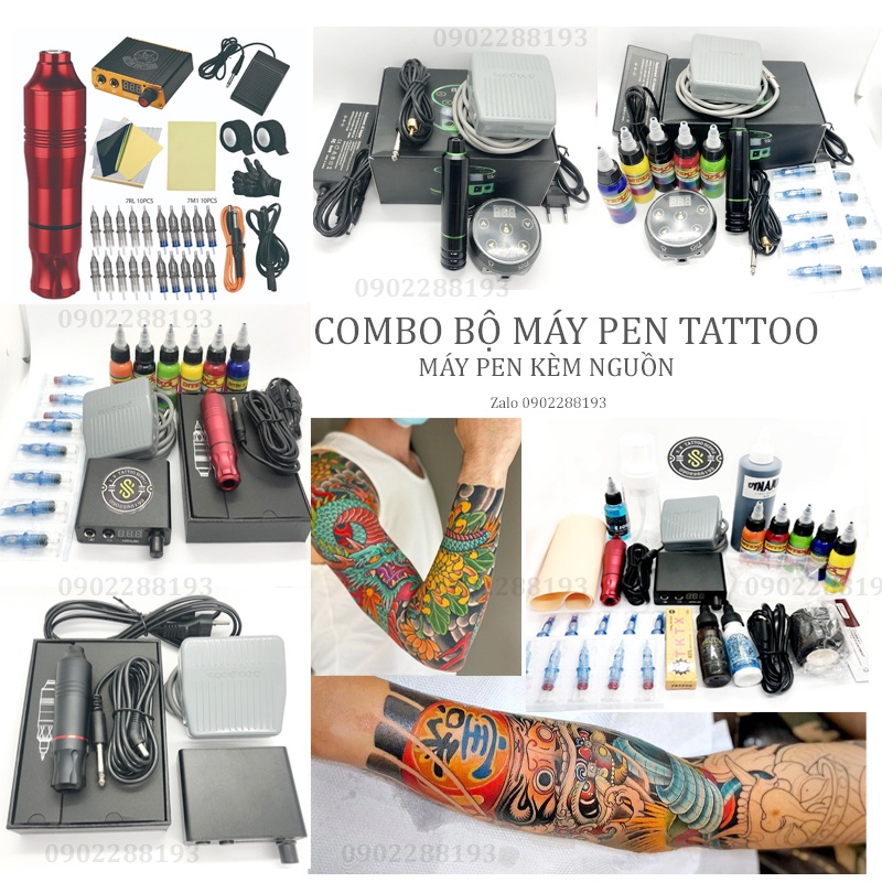 Bộ máy Xăm Tattoo (🎁Tặng+ Freeship💝) Bộ MÁY PEN Tattoo - Chuyên Tattoo thẩm mỹ.- Bảo hành.