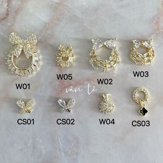 Charm đá cao cấp gắn móng tay nail