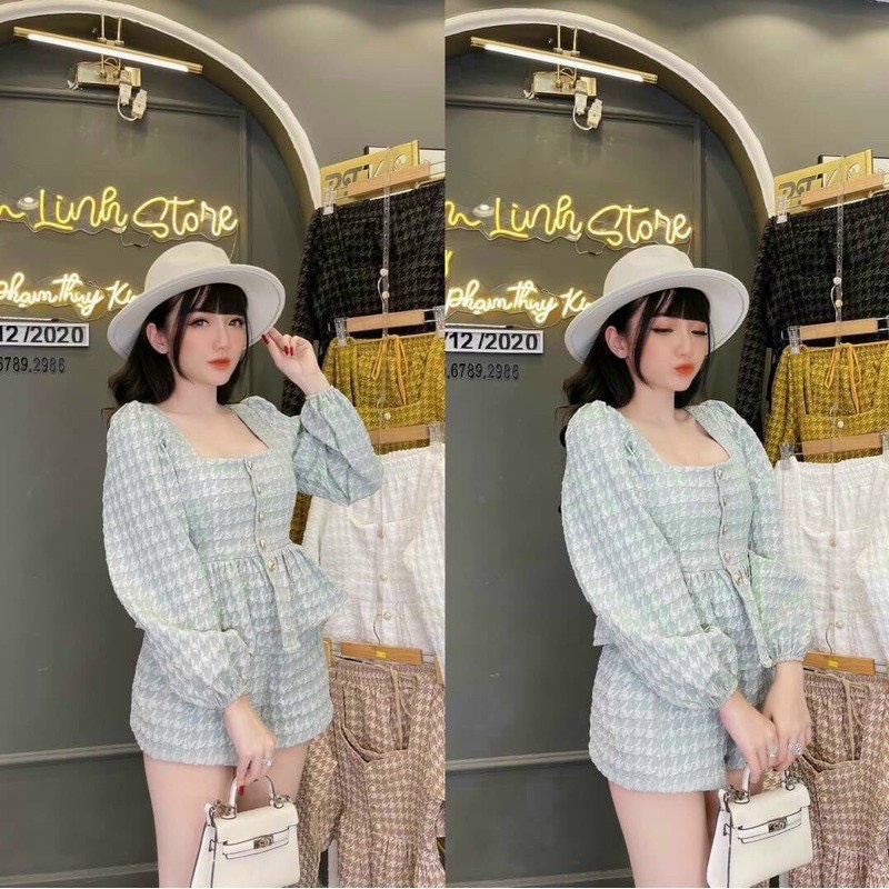Sét Peplum Cổ Vuông Tapta Bigsize Quỳnh Anh Từ 50kg Đến 100kg (M/L/XL/XXL)