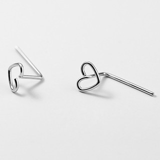 Khuyên tai bạc 925 Ti.an Accessories cho Nữ - Khuyên tai cài trái tim Simple Love KT059