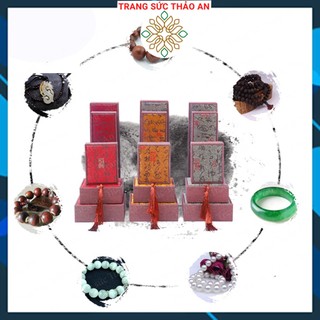 Hộp Gấm Chữ Tàu Đựng Vòng Tay Phong Thuỷ, Hộp Gấm Đựng Trang Sức, Dây Chuyền, Vòng Cổ