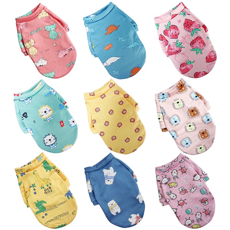 Áo Sweater Vải Nhung Mỏng In Họa Tiết Hoạt Hình Dễ Thương Thời Trang Cho Thú Cưng