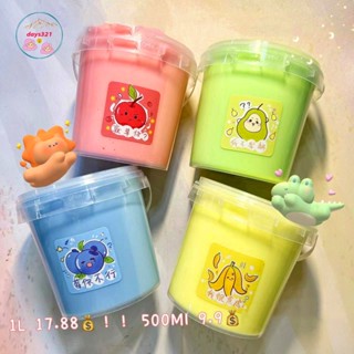  Slime BƠ SỮA TRÁI CÂY XÔ 500ML 9 màu rainbow cực đẹp Đồ chơi hũ slam chất nhờn ma quái squishy 