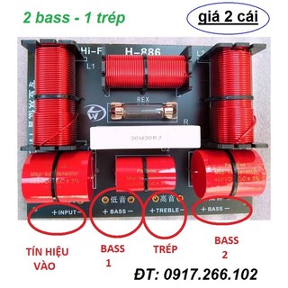 Mạch phân tần loa 2 bass 1 treble công suất lớn h886 - giá 1 đôi - mạch fun đôi