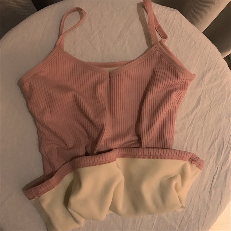 NRVP Áo Tank Top Đơn Co Giãn Phong Cách Hàn Quốc Mới Với Đệm Lót