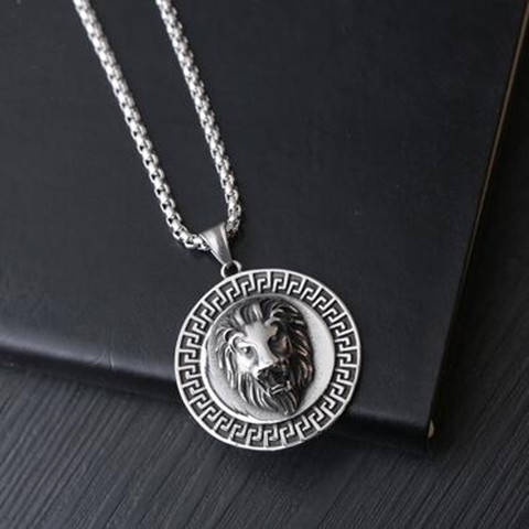 Dây Chuyền Thép Titan Mặt Hình Nửa Mặt Phật Phong Cách Hip Hop Cổ Điển Cho Nam