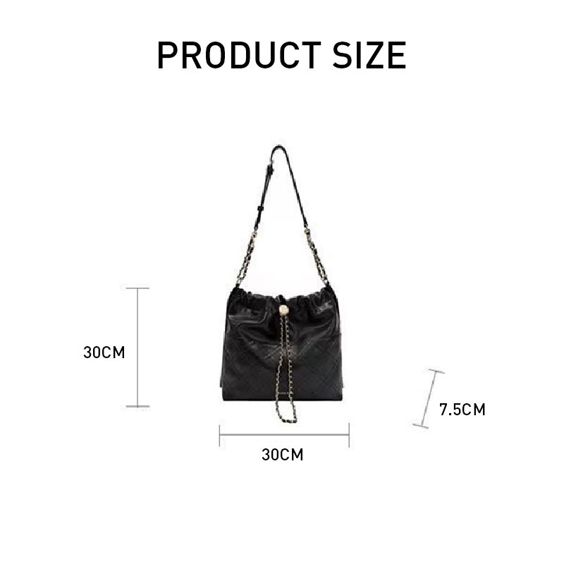 MISCHA Túi Xách Da PU Dây Rút Màu Trơn Sức Chứa Lớn Dễ Phối Đồ Thời Trang Cho Học Sinh