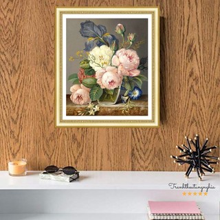 Tranh thêu chữ thập bình hoa khoe sắc A889 (62cm x 72cm)