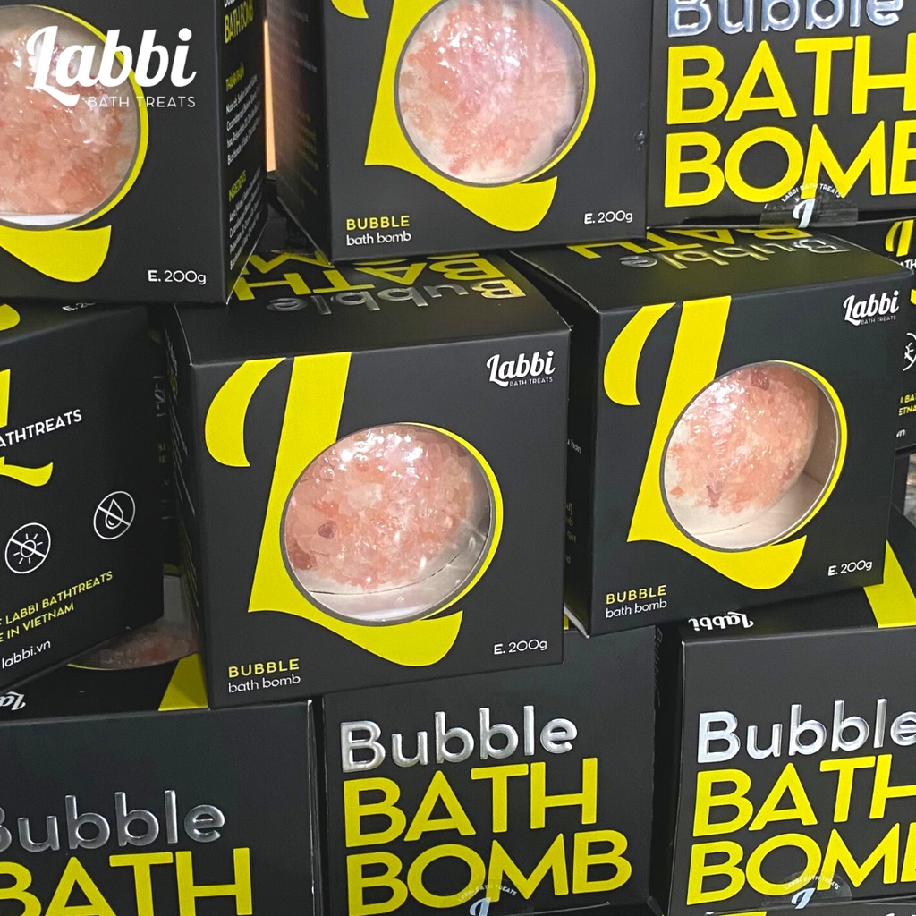 Bom tắm tạo bọt CAMELLIA [Labbi] Bubble Bath bomb/ Viên tạo bọt bồn tắm