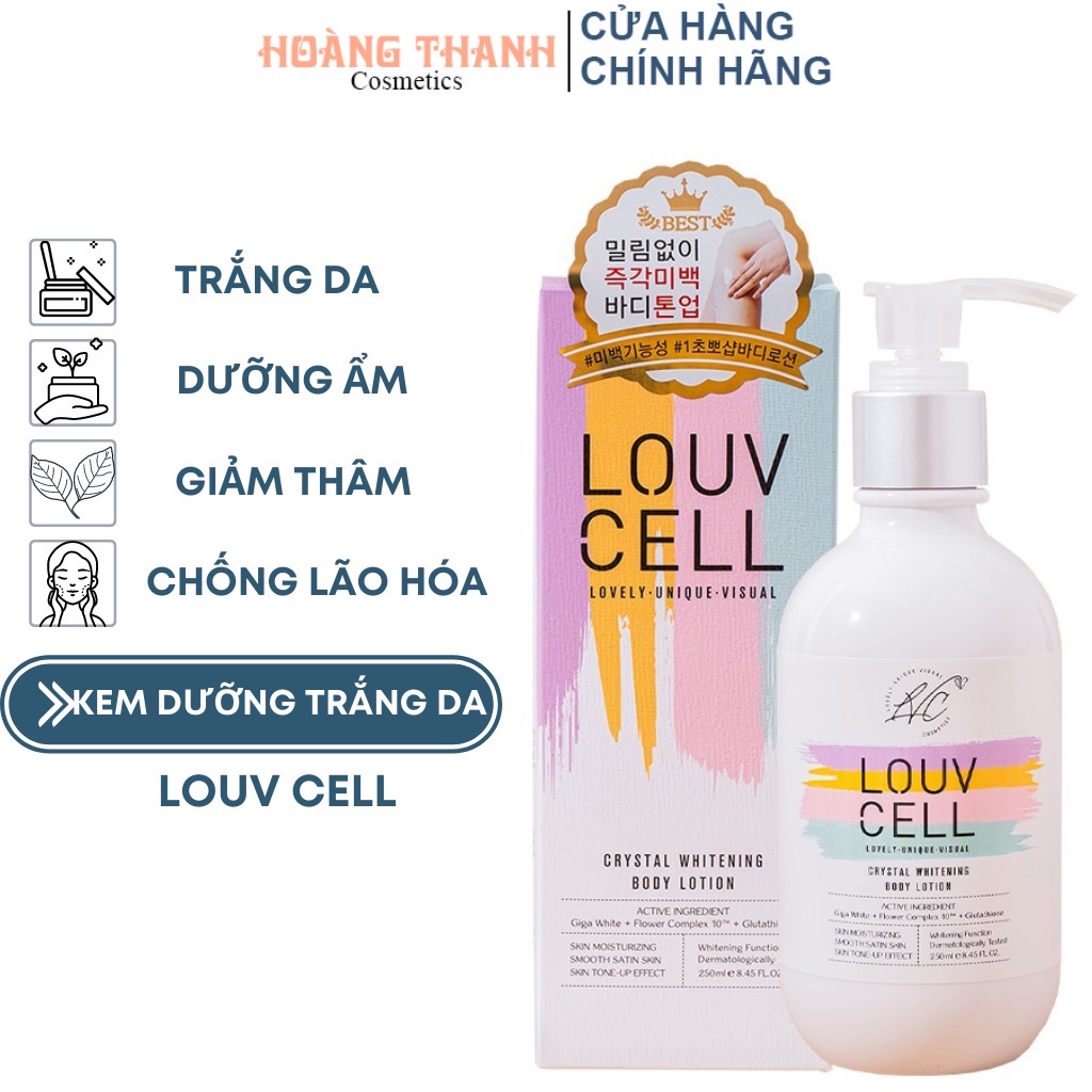 Kem dưỡng ẩm trắng da body Louv Cell Crystal Whitening Body Lotion 250m - Latino Shop | BigBuy360 - bigbuy360.vn