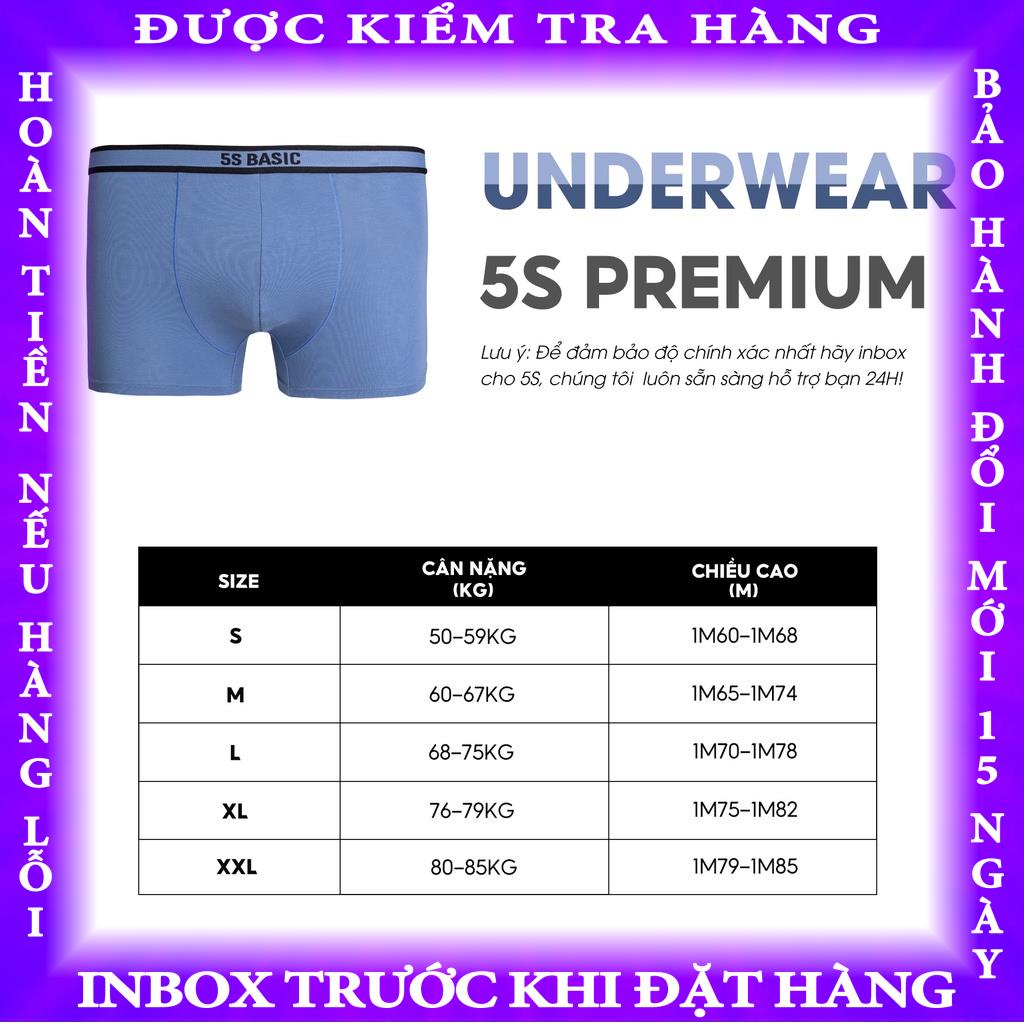 Quần Lót Nam Boxer 5S, Chất Liệu Cotton Premium, Thấm Hút Cực Tốt, Kháng Khuẩn, Co Giãn, Dễ Chịu (SIP21003BOX) thitrang