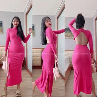 Đầm body dài hở lưng quyến rũ - khosibohome
