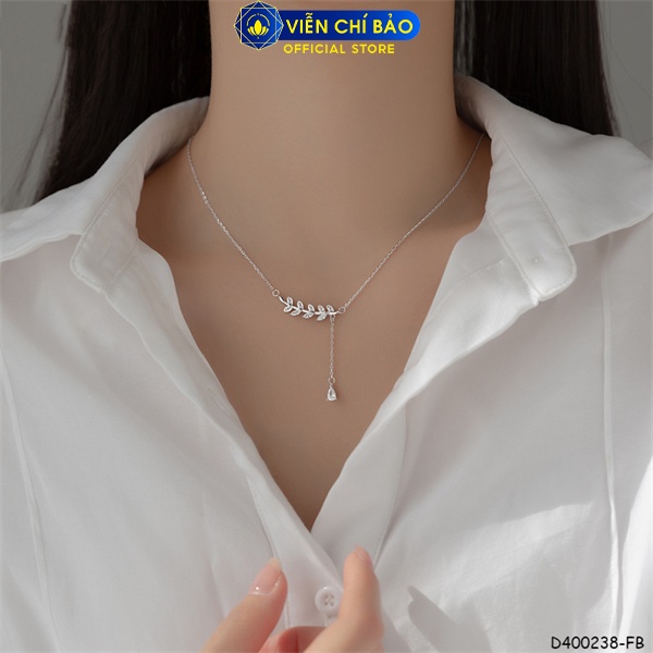 Dây chuyền bạc nữ mặt lá dương xỉ chất liệu bạc 925 thời trang phụ kiện trang sức nữ Viễn Chí Bảo D400238