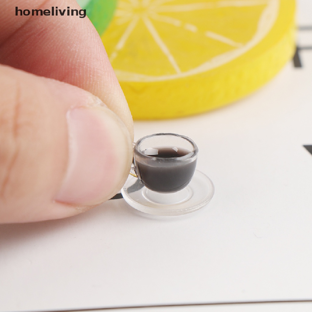 Set Ly Cà Phê Mini Tỉ Lệ 1: 12 Xinh Xắn Dùng Để Trang Trí Nhà Búp Bê