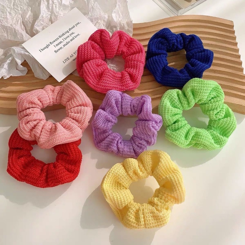 Dây Cột Tóc Len Co Giãn Thiết Kế Đơn Giản Thời Trang Mùa Đông Cho Nữ