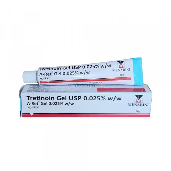 Tretinoin Aret gel 0.1% 0.05% 0.025% ngăn lão hóa, mụn  - A ret tretinol