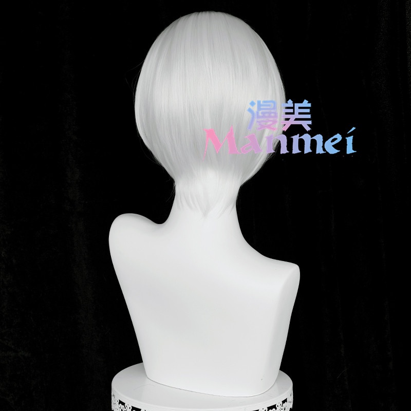 Manmei Anime Tokyo Revengers Sano Manjiro Cosplay Wig Mikey Silver Gray Short Wigs Heat Resistant Synthetic Hair