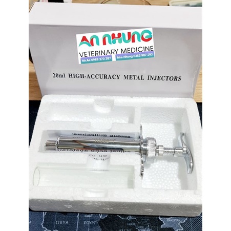 Xi lanh Inox  20ml (Gioăng cố định)