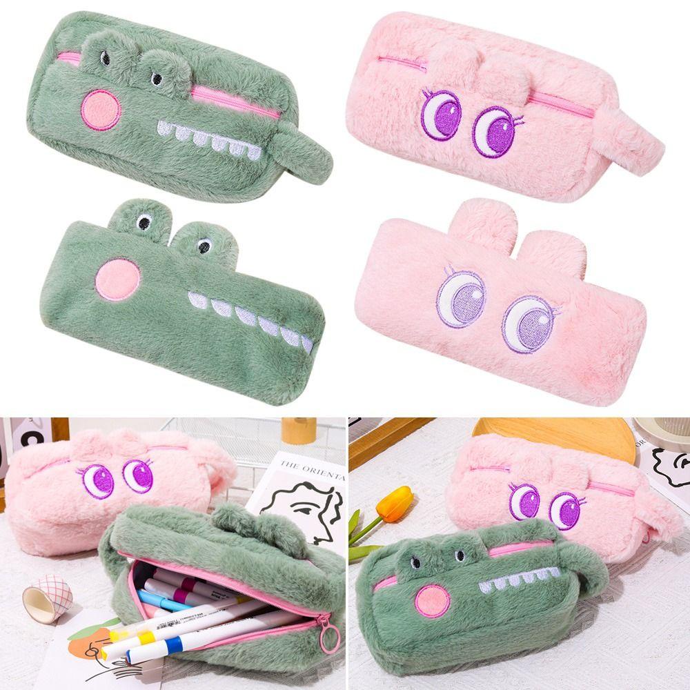 PINEVN Túi Đựng Bút Phối Lông Thời Trang Xinh Xắn