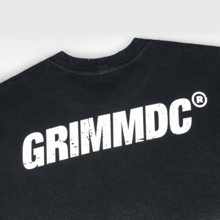 Grimm DC Áo wash | Contrast tee // Black-grey