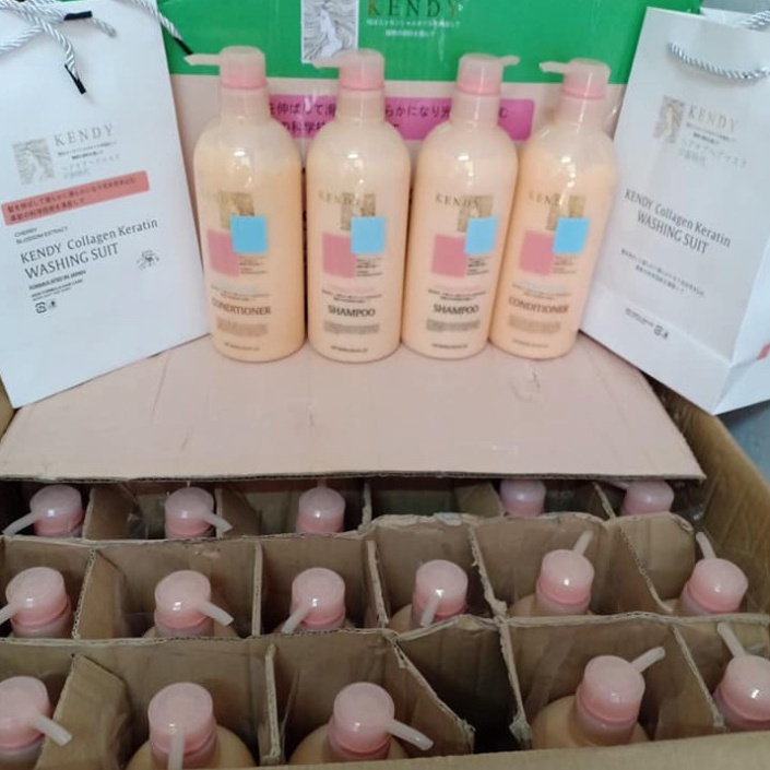 Dầu Gội Xả Collagen KENDY 800ml * 2 Cao Cấp Mềm Mượt Giúp Tóc Chắc Khoẻ Bóng Mượt Hương Nước Hoa | Calla Official