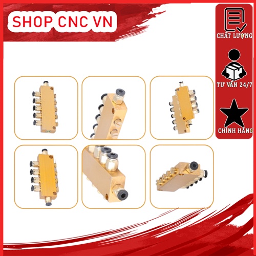 Bộ phận chia dầu sử dụng cho máy CNC đầu vào 6mm đầu ra 4mm chia 4 hoặc 5 đầu