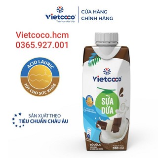 1 Thùng sữa dừa socola Vietcoco (12 hộp x 330ml, date mới)