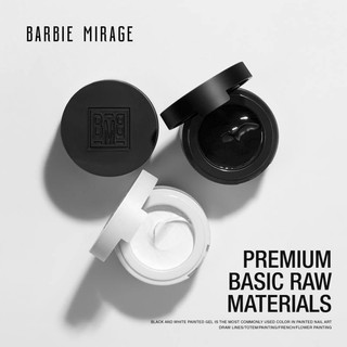 Combo gel vẽ trắng đen Barbie mirage