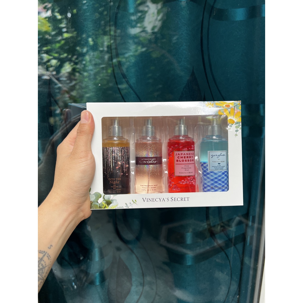 Sét Quà Tặng Xịt Thơm body mist body works chai 75ml