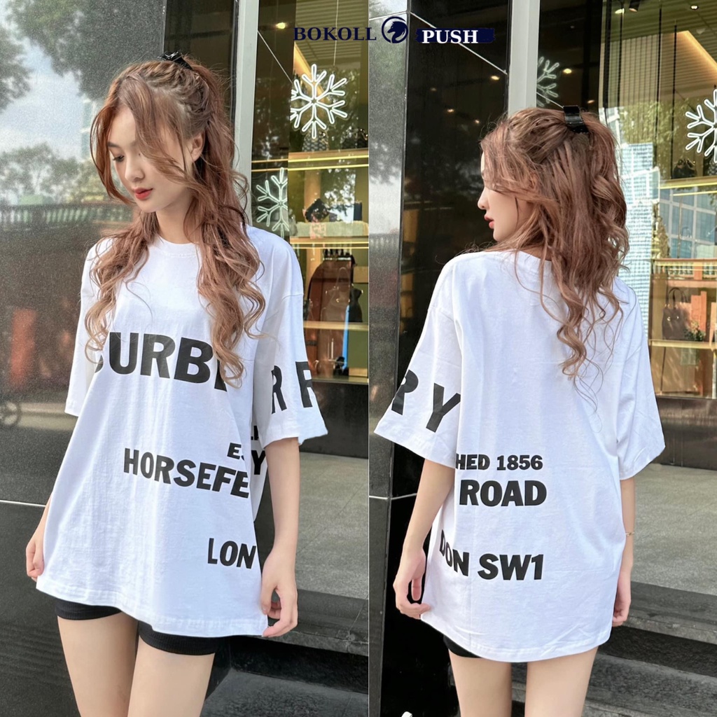 Áo burberry nữ phong cách luxury Áo Burberry nam phong cách casual Áo thun Burberry Horseferry 100% cotton Bestquality