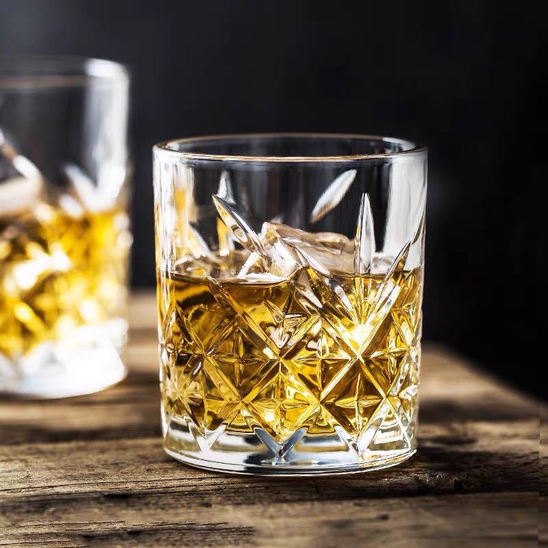 Ly thủy tinh , ly rock uống Whisky, cốc thủy tinh cao cấp sang trọng phong cách châu Âu Dung tích 300ml Rock12 -maydecor