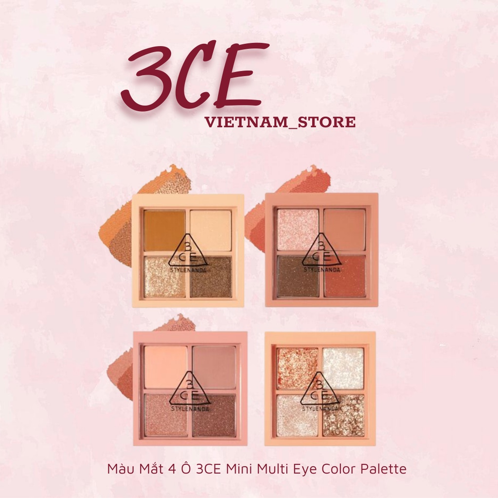 Màu Mắt 4 Ô 3ce Multi Eye Color Palette ( almond fudge )