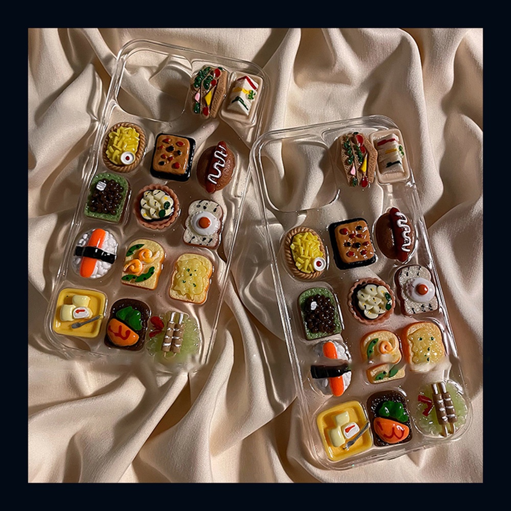 Ốp Điện Thoại TPU Mềm Siêu Mỏng Hấp Thụ Sốc Hình Trứng / Sushi 3D Cho IPhone 14 Pro Max 11 7Plus 13 12 11 Pro Max X XS XR