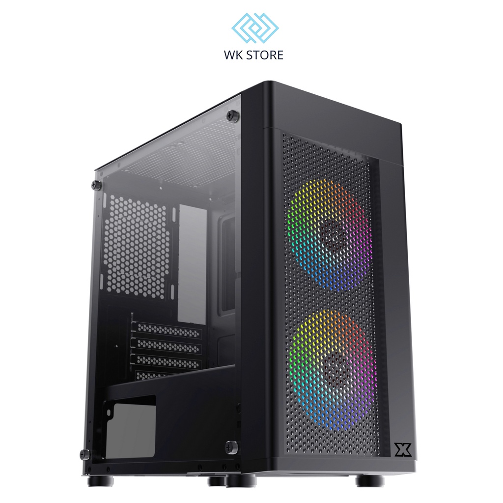 Vỏ case máy tính XIGMATEK AERO 2F Black (2 Fan RGB) - Chính hãng BH 1 năm