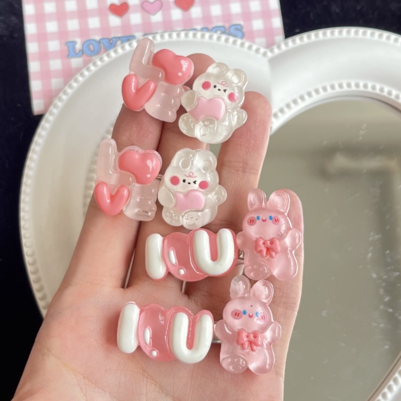 Kẹp TóC HìNh Thỏ Trong SuốT Dễ Thương Cho Bé GáI