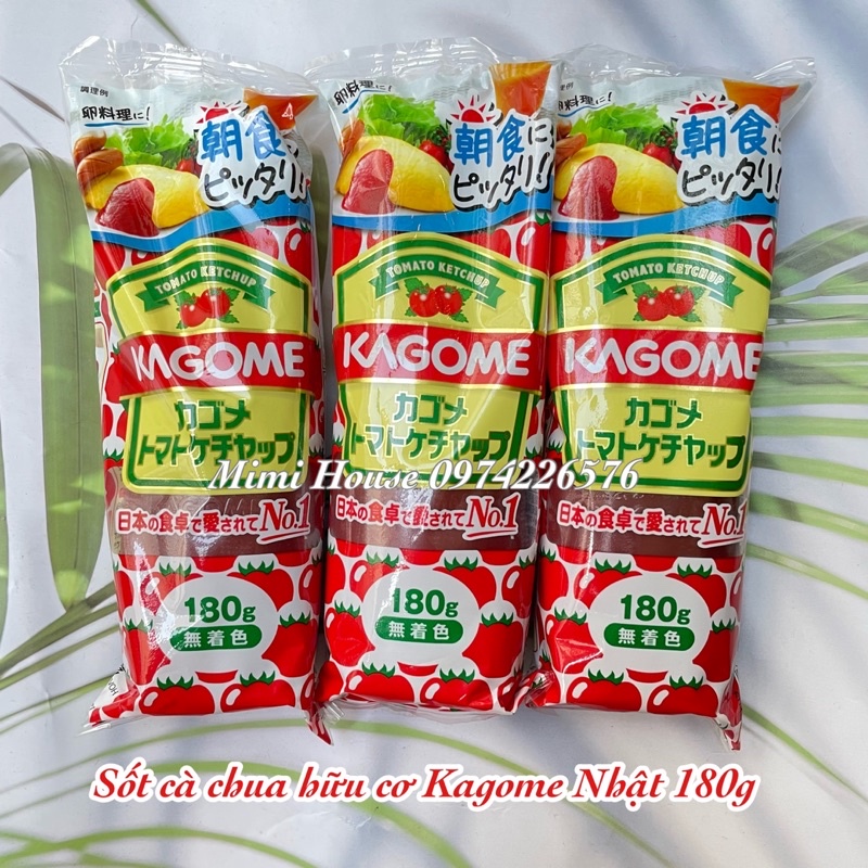 Sốt cà chua hữu cơ nguyên chất Kagome Nhật 180g