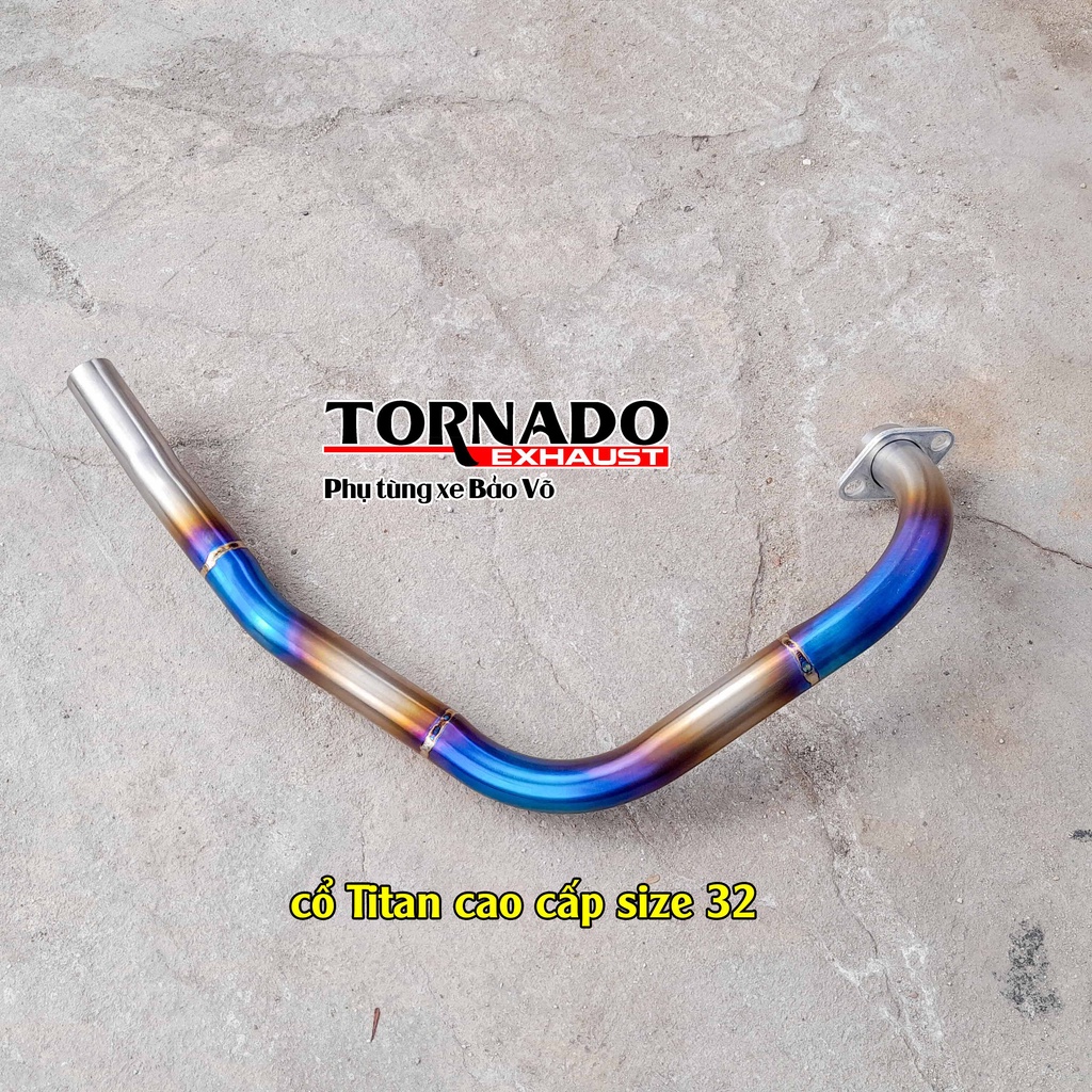 Cổ pô Suzuki GD110 TORNADO làm bằng Titan và inox304
