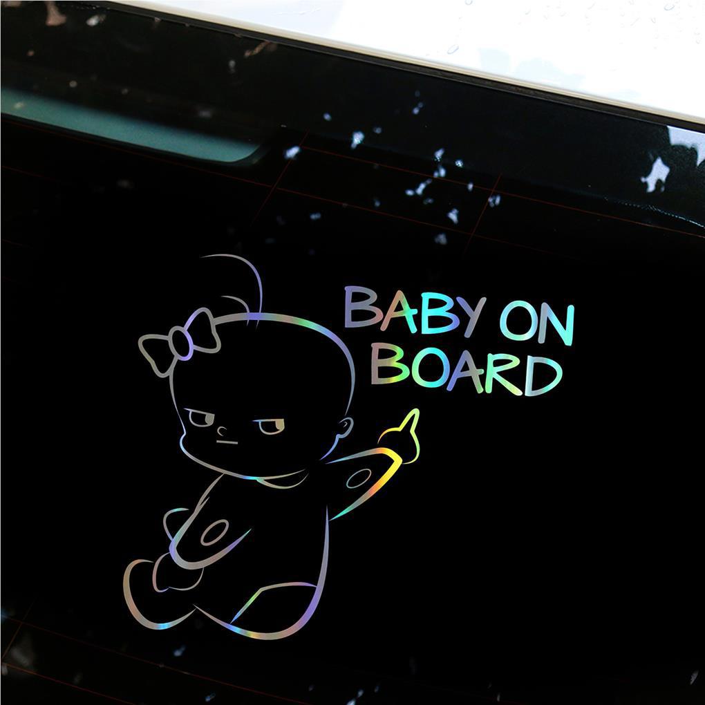 Đề Can Cảnh Báo Baby on Board Bằng PVC Chống Nước Chống Mưa Trang Trí Xe Hơi