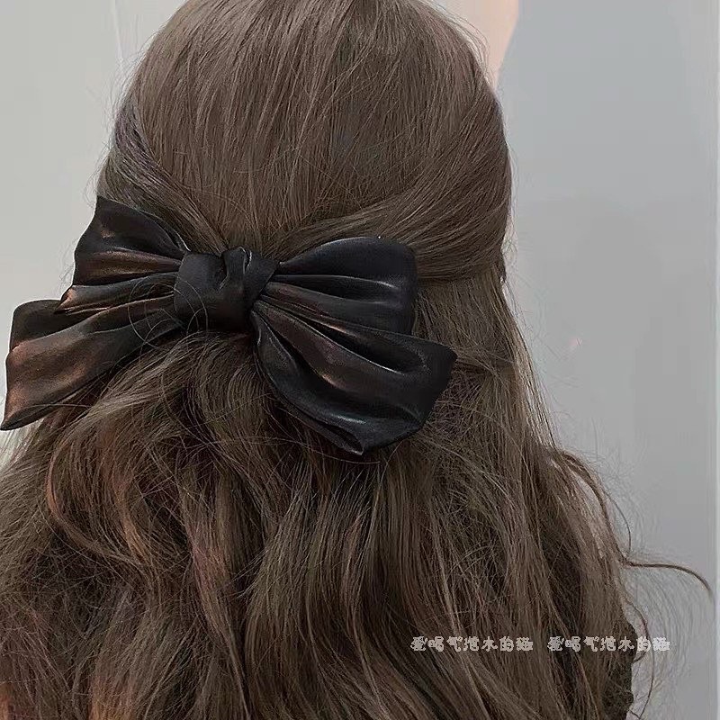 Kẹp tóc nơ trơn trơn tiểu thư cho nữ dễ thương