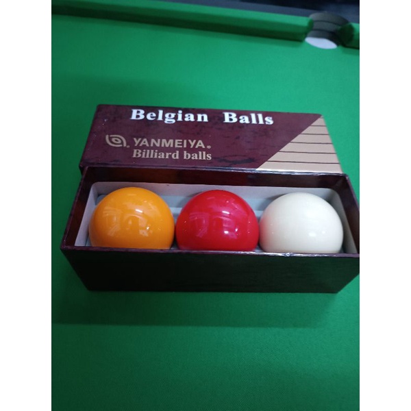 Bộ 3 Bóng Bida BiA Phăng CLB 61.5mm Belgian Balls