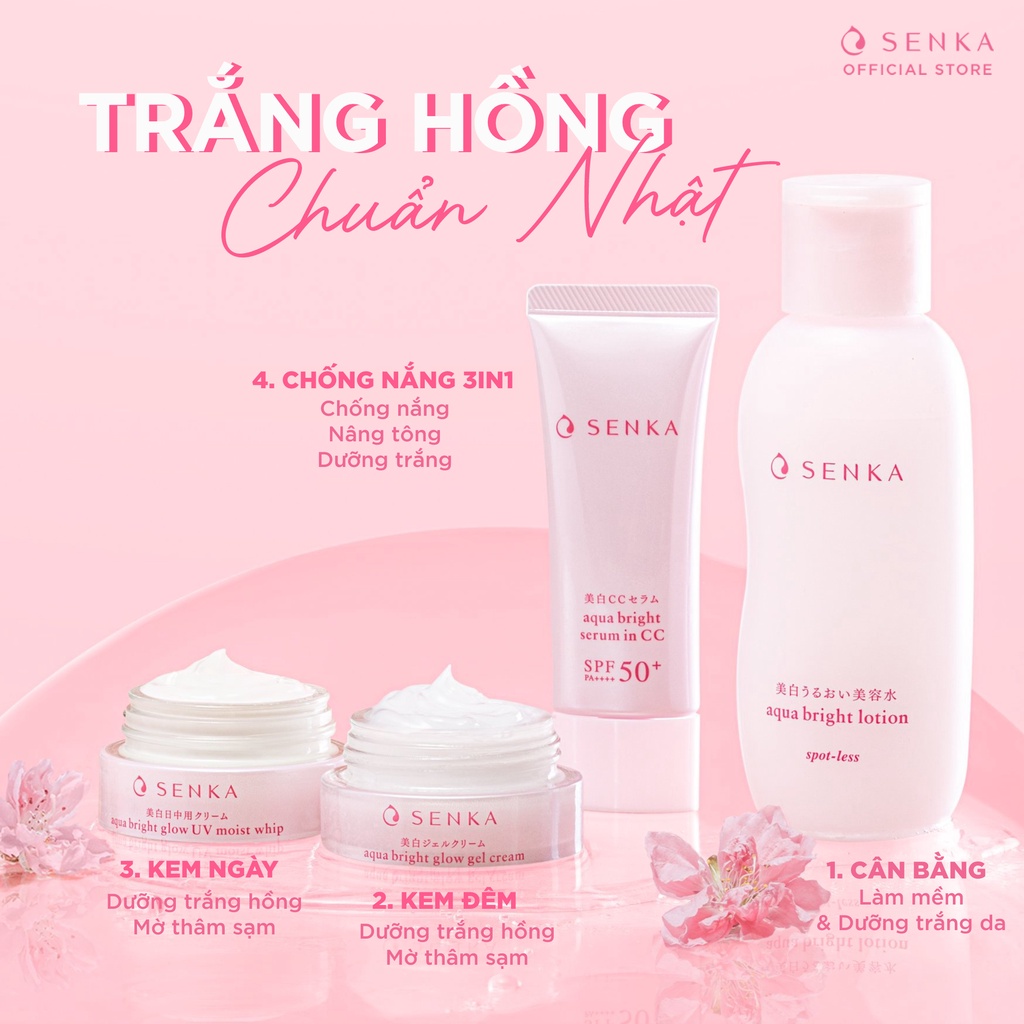 Kem dưỡng trắng da chống nắng ban ngày Senka White Beauty Glow UV Cream SPF 25 PA ++ 50g - 15539